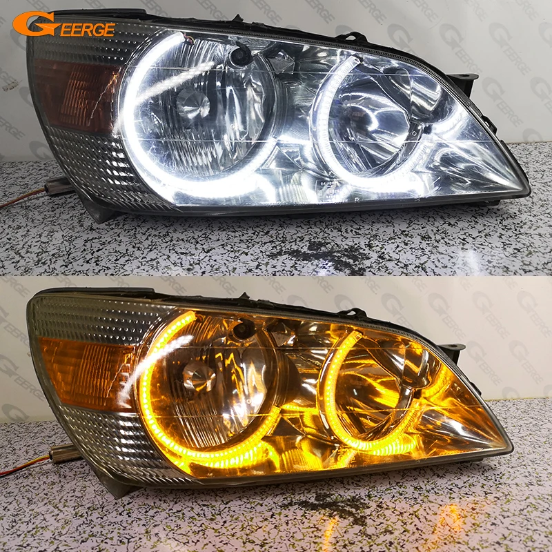 

Geerge For Lexus IS200 IS300 IS 200 300 Toyota Altezza SXE10 Ultra Bright Day Light Turn Signal Led Angel Eyes Kit Halo Rings