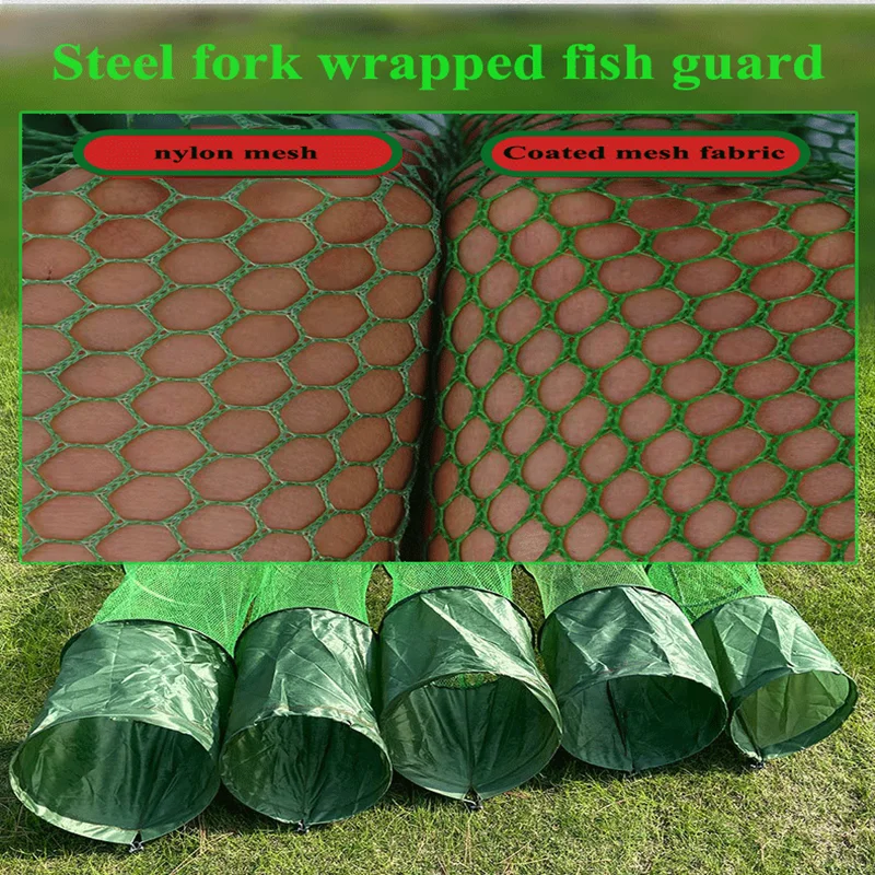 Складная телескопическая быстросохнущая сеть для рыбалки с нейлоновым