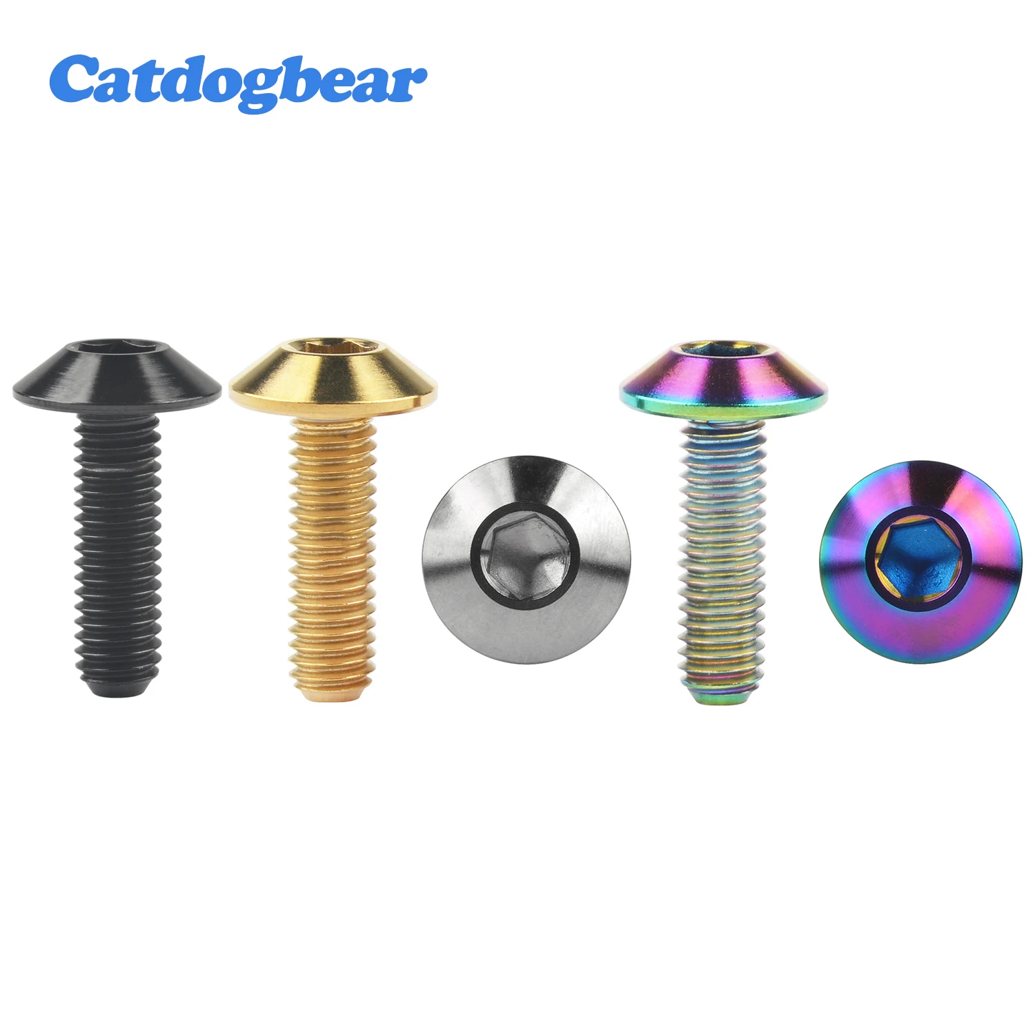 

Catdogbear M6x12 15 20mm Titanium Bolts Umbrella Head Screw for Bicycle Motor Hexagon Socket Screws
