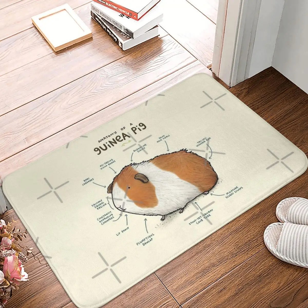 

Коврик из полиэстера, 60 х40 см, анатомия морской свинки