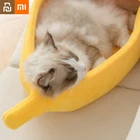Xiaomi домик для домашних животных милая Банановая гнездовая подкладка теплая мягкая прочная переносная корзина для домашних животных Конура собачья подкладка для кошек товары для домашних животных Youpin