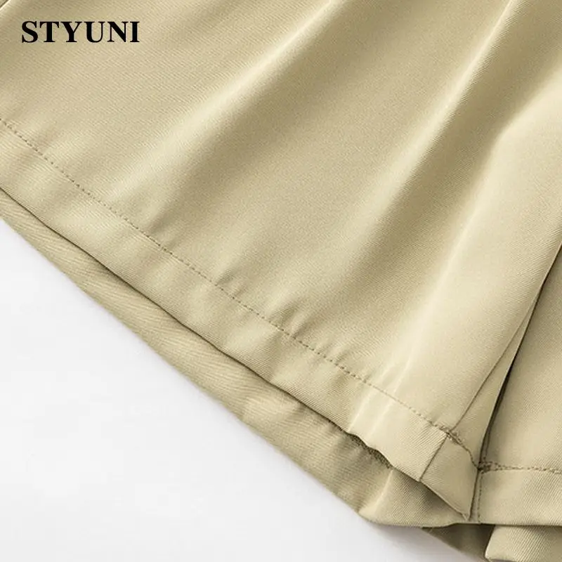 Шорты женские прямые однотонные в Корейском стиле с завышенной талией