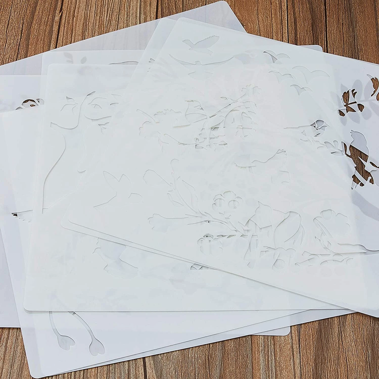 

8 шт., многоразовые шаблоны с животными