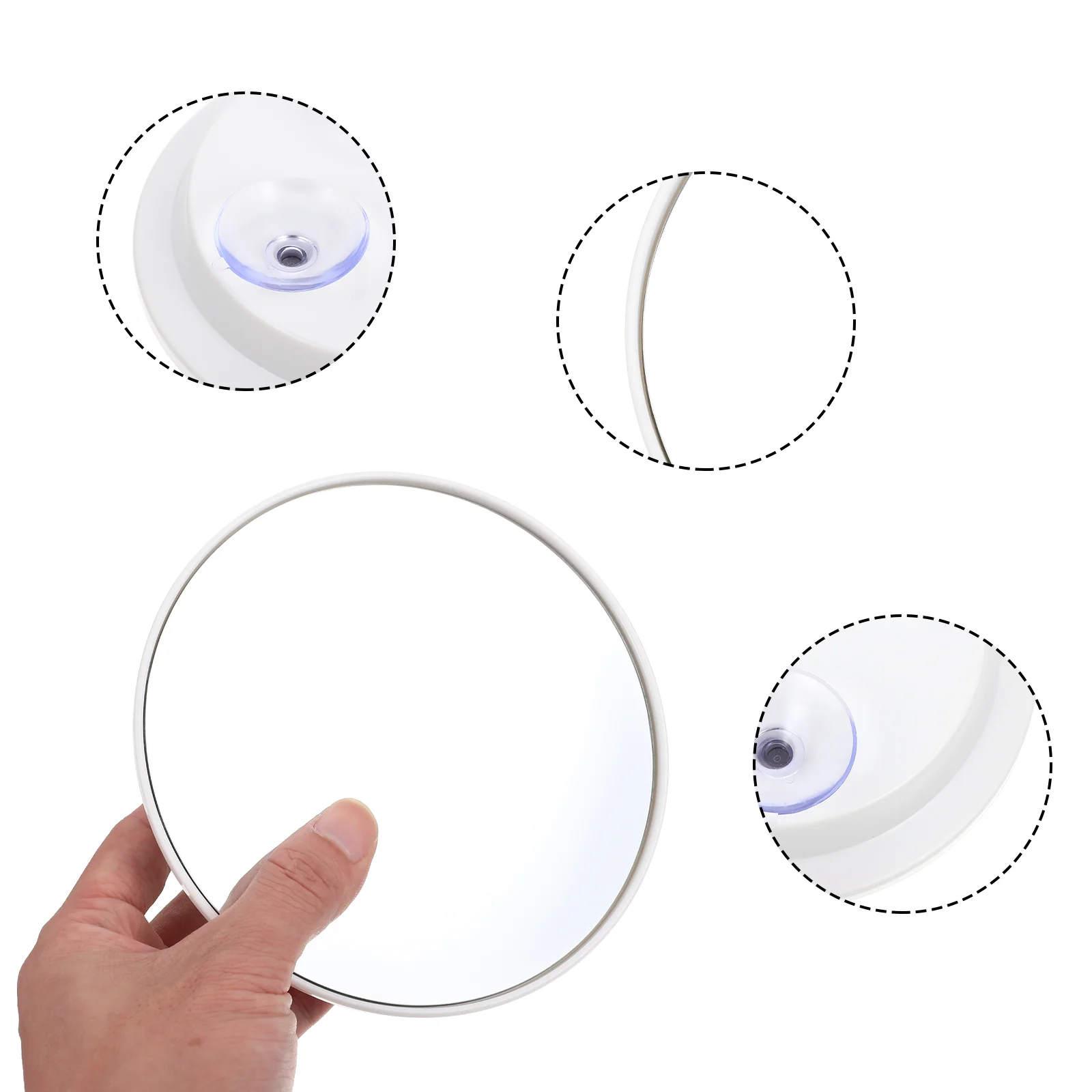 

Mirror Suction Magnifying Bathroom Cup Makeup Wall Round 10X Travel Decorative Mounted Cups Portable Stick Up Details Close