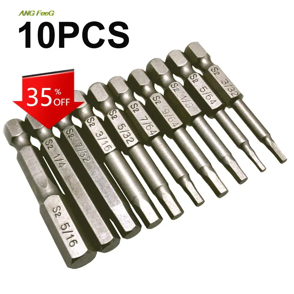 

10pcs Hex Shank Screwdriver Wrench Drive Power Drill Socket Extension Key Allen Bit Drill Magnetic Adaptor 1/4" Screwdriver Tool