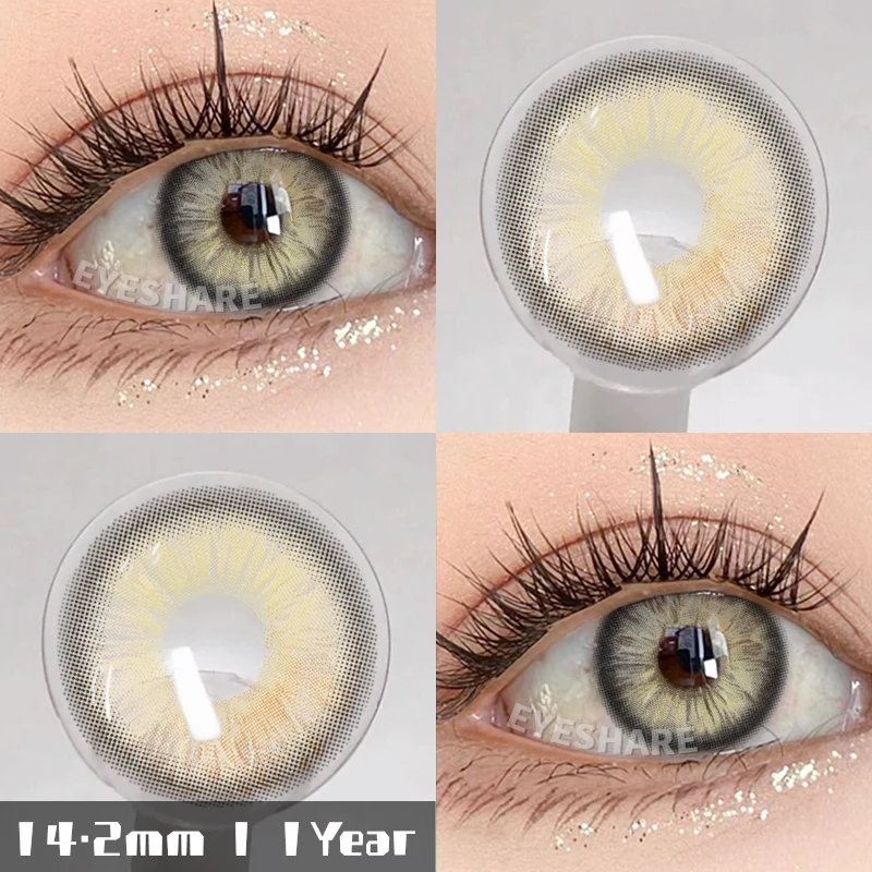 Цветные контактные линзы EYESHARE для глаз новые богемные синие коричневые серые