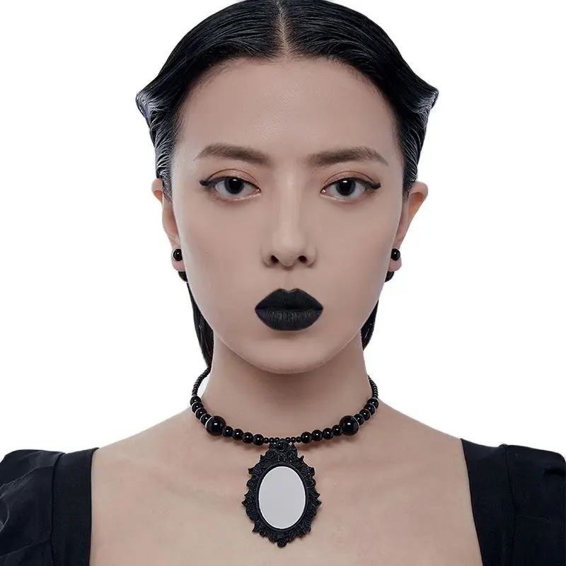 

[Wu Mochou] темное дизайнерское ожерелье из жемчуга для девушек, милый классный ошейник для девушек