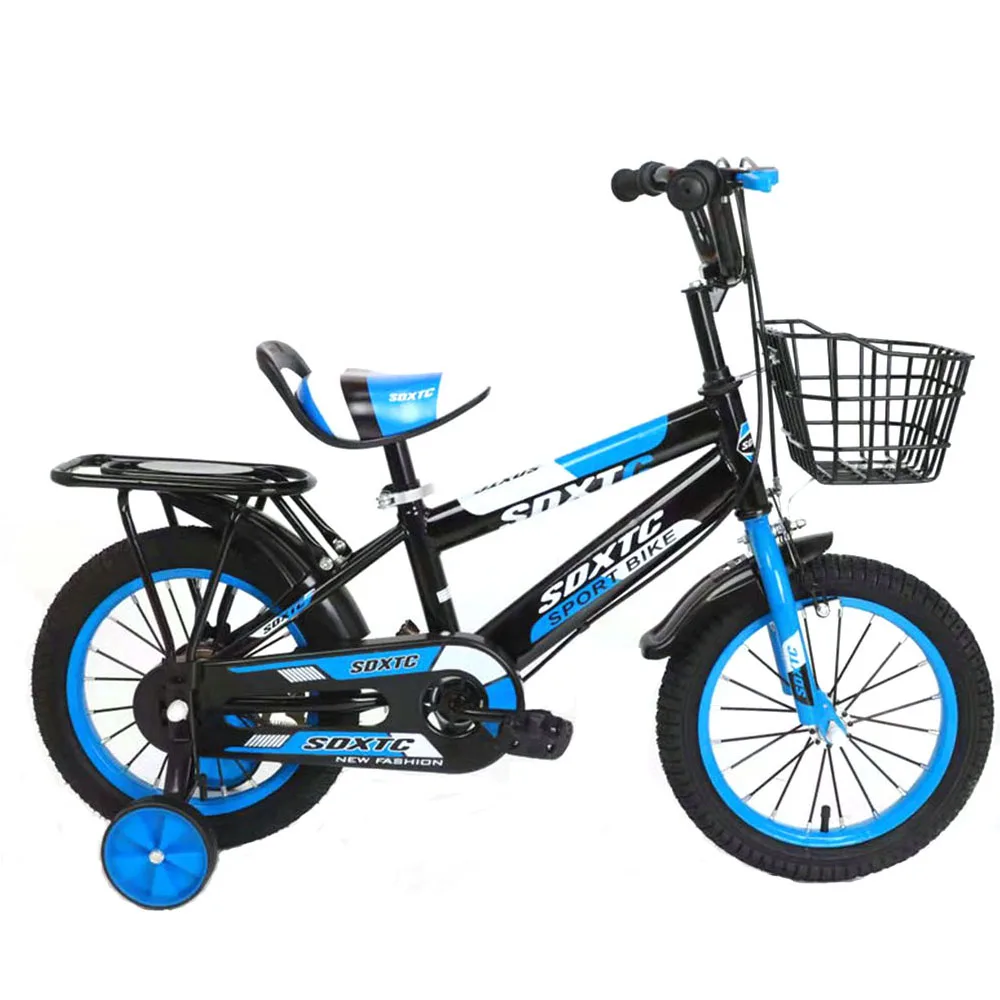 

16/18/20 Inches Childrens Bicycles Safe Dual Brakes High Carbon Steel Antiskid With Auxiliary Wheels Basket Bike