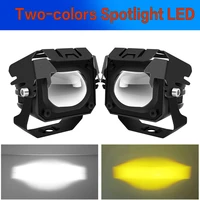 motorcycle auxiliary headlight led work light driving lamp led flood headlights projector lens spotlight for car truck jeep suv