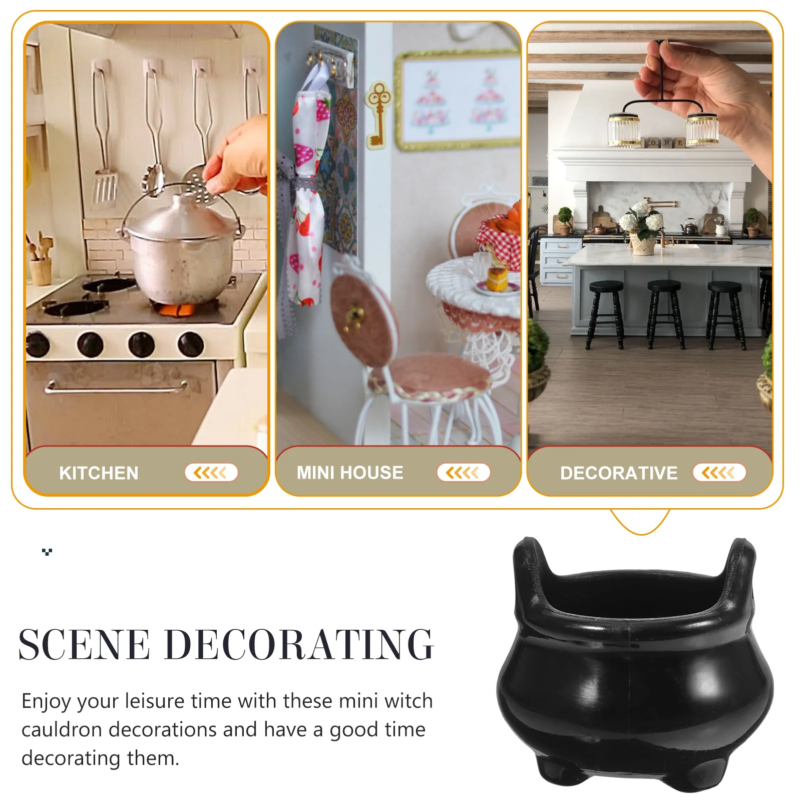 10 шт. мини-горшки для кольца детские игрушки миниатюры на Хэллоуин поделок