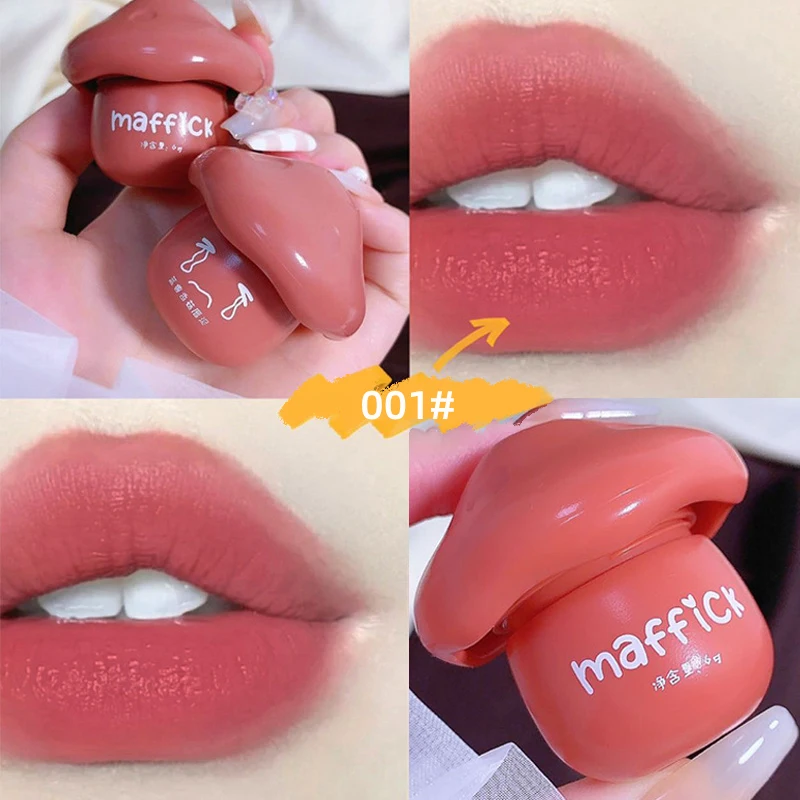 

1pc Cute Mushroom Shaped Lip Gloss Matte Lipstick Long Lasting Waterproof Silky Muddy Lipgloss Sexy Lip Makeup Tint Cosmetics