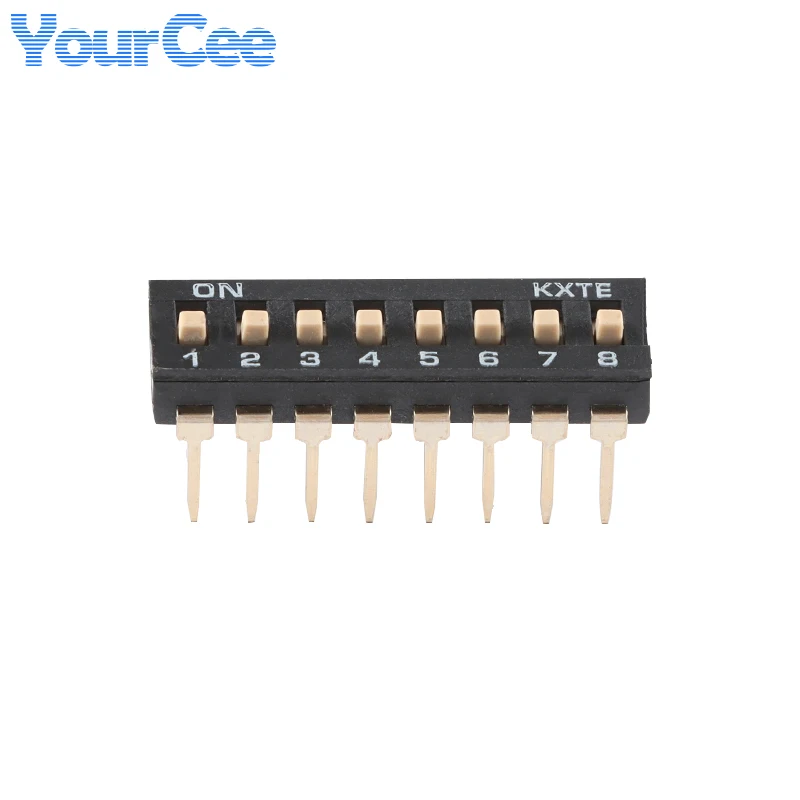 Фото 10 шт. тумблер SMD Dip Switch Расстояние 2,54 мм Кодовый переключатель 1 2 3 4 5 6 8-контактный ползунковый переключатель SMT Шаг 2,54 мм 2 ряда №2