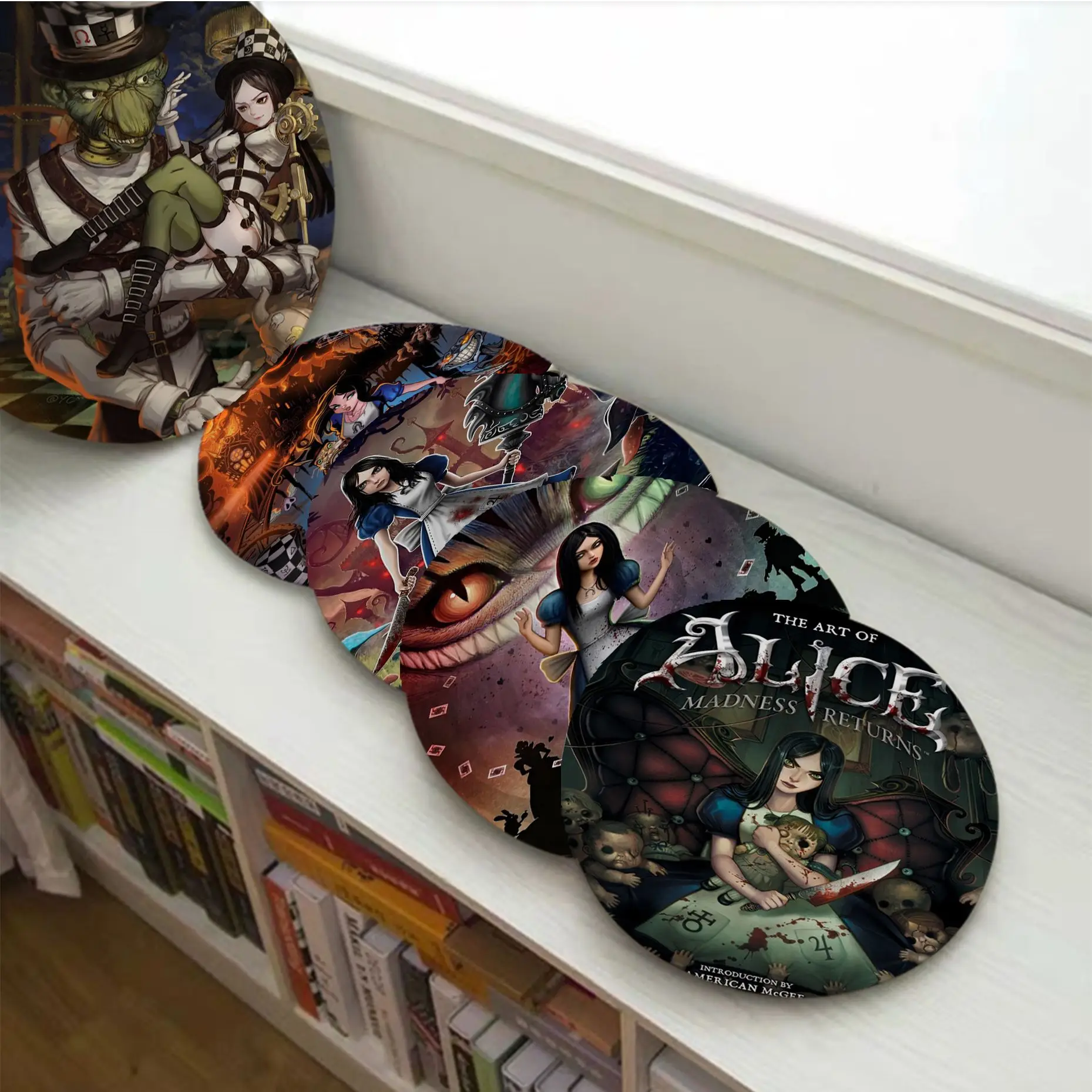 

Disney Alice Madness Returns Nordic Printing Meditation Cushion Stool Pad Dining Chair Tatami Seat Cushion Sofa Decor Tatami