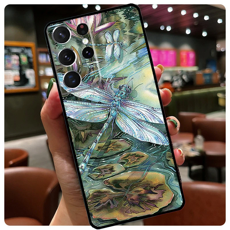 Чехол Dragonfly для Samsung Galaxy S23 S20 FE S21 Ultra S8 S9 S10 Note 10 Plus 20 S22