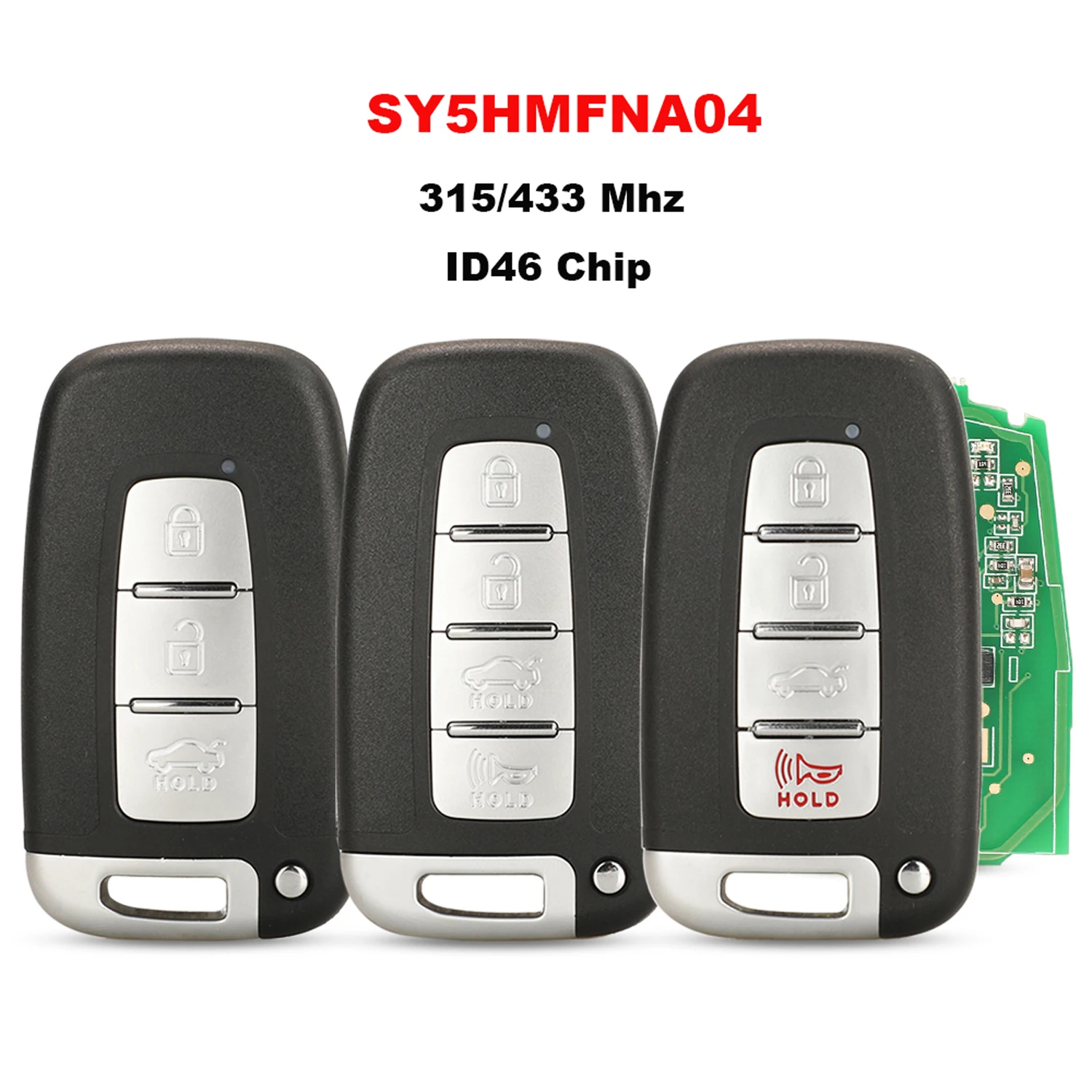 Jingyuqin 10p 433Mhz الذكية مفتاح بعيد بدون مفتاح فوب لشركة هيونداي سوناتا نشأة Equus Veloster 2009-2015 PCF7952 SY5HMFNA04