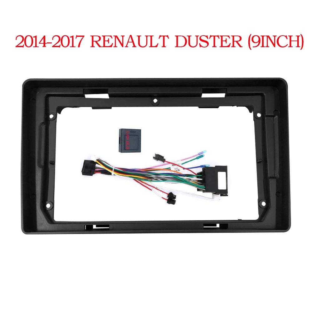 9 Inch Car Fascia For Renault Duster 2014-2017 Audio Fitting Adaptor Panel Dash Mount Installation Double Din DVD Frame Kit