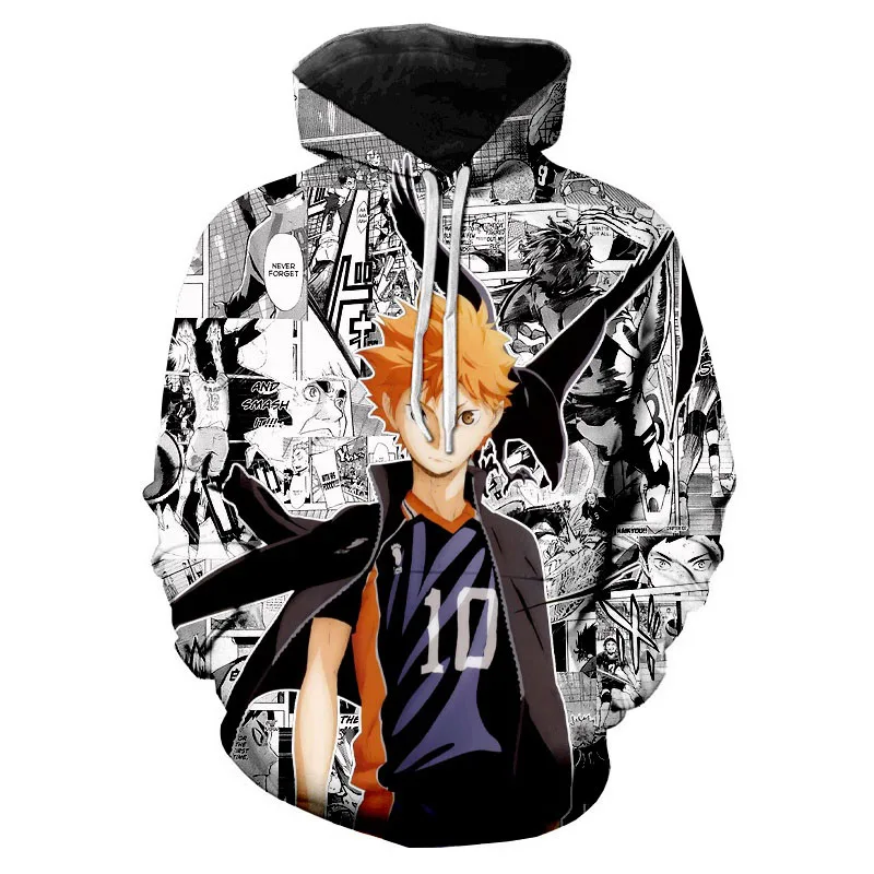 

Новинка весна-осень Аниме Haikyuu Hinata Shoyo 3D печатные толстовки для мужчин женщин детей Свитшот Повседневный для мальчиков девочек детей крутой пуловер