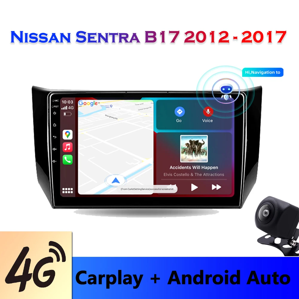 

Carplay 6+128G Android 11 Car Radio Multimedia Dvd Player For Nissan Sylphy B17 Sentra 2012 2013 2014 2015 2016 2017 2018 Stereo