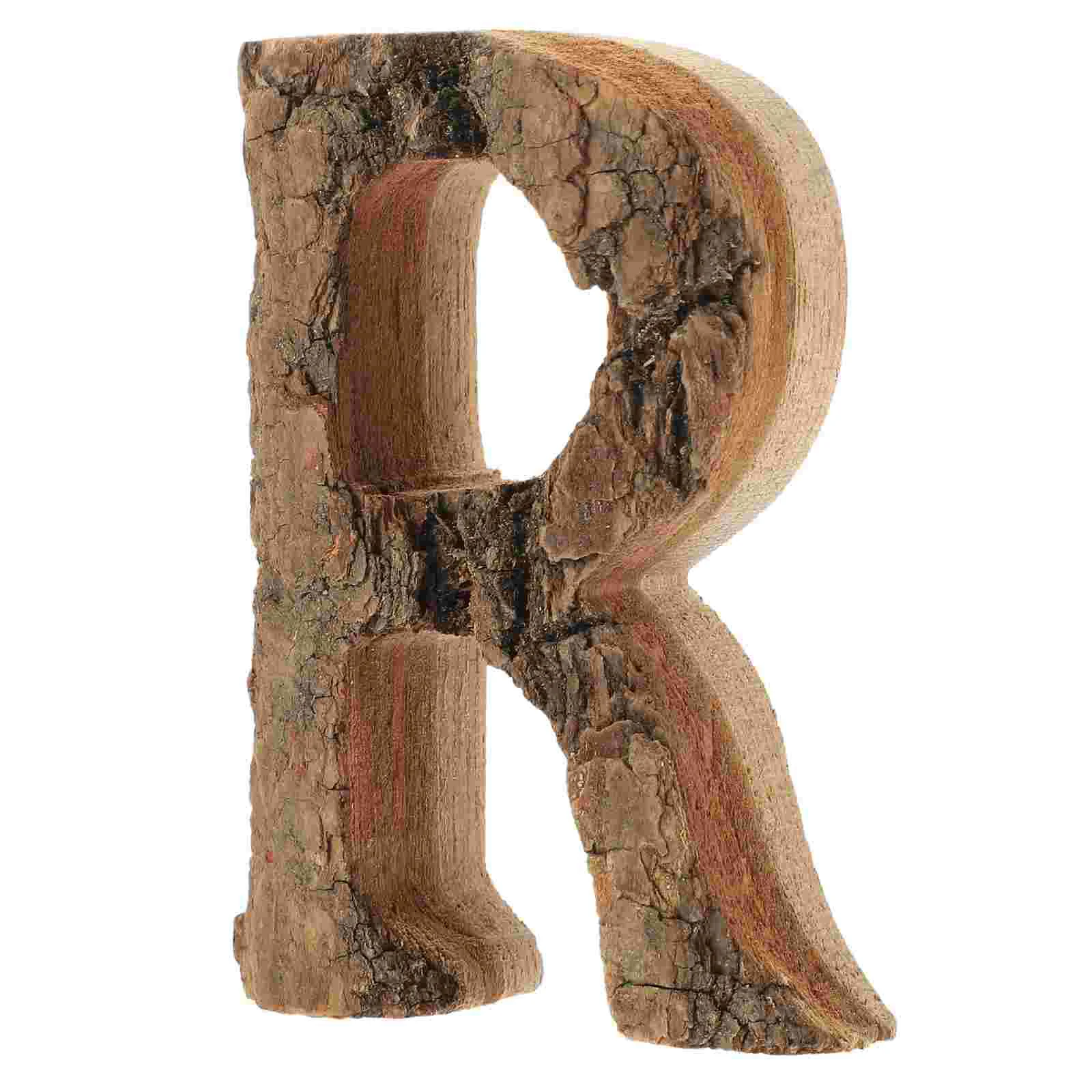 

Wall Wooden Letter Decoration DIY Sign Letters Cutouts Ornaments Number Blank Bark