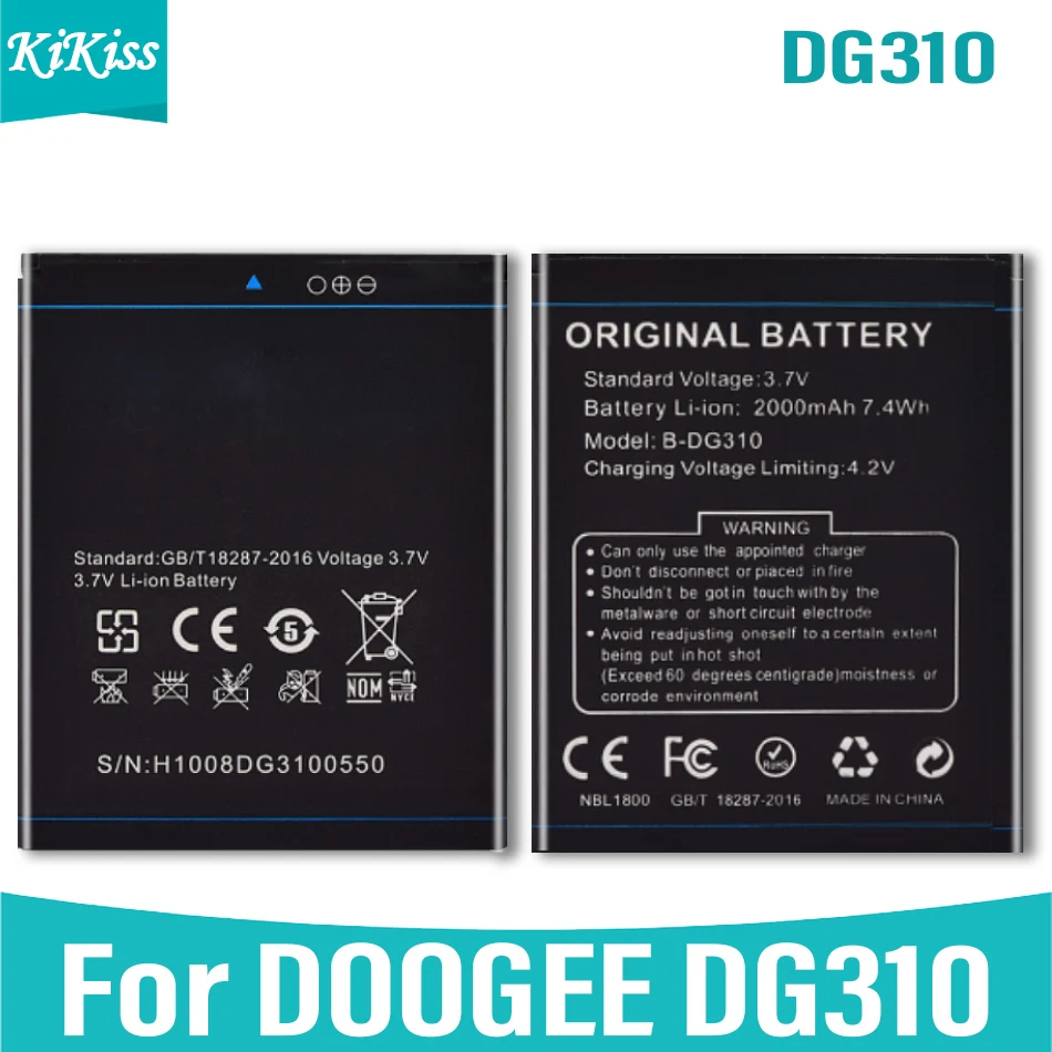 Аккумулятор для телефона DOOGEE DG310 DG 2000, 310 мАч