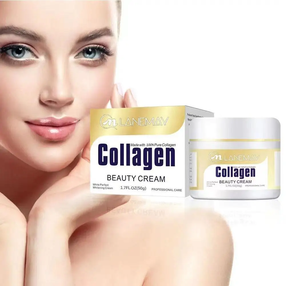 

50/80g Collagen Face Cream Firming Lifting Anti-Aging Remove Wrinkle Whitening Brightening Moisturizing Skin Care Women Mask