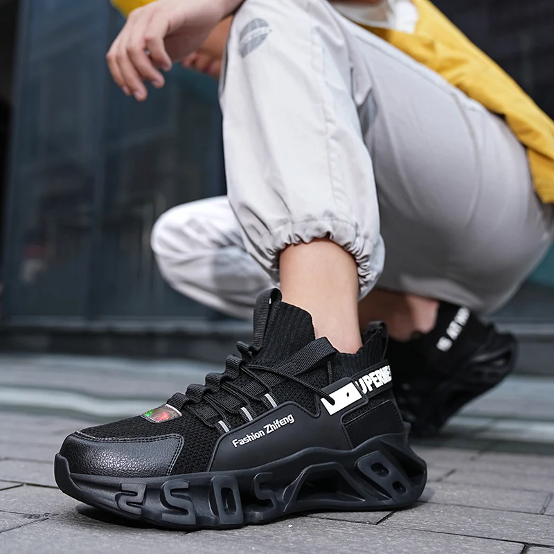 Мужские кроссовки для бега удобные дышащие легкие на шнуровке Нескользящие