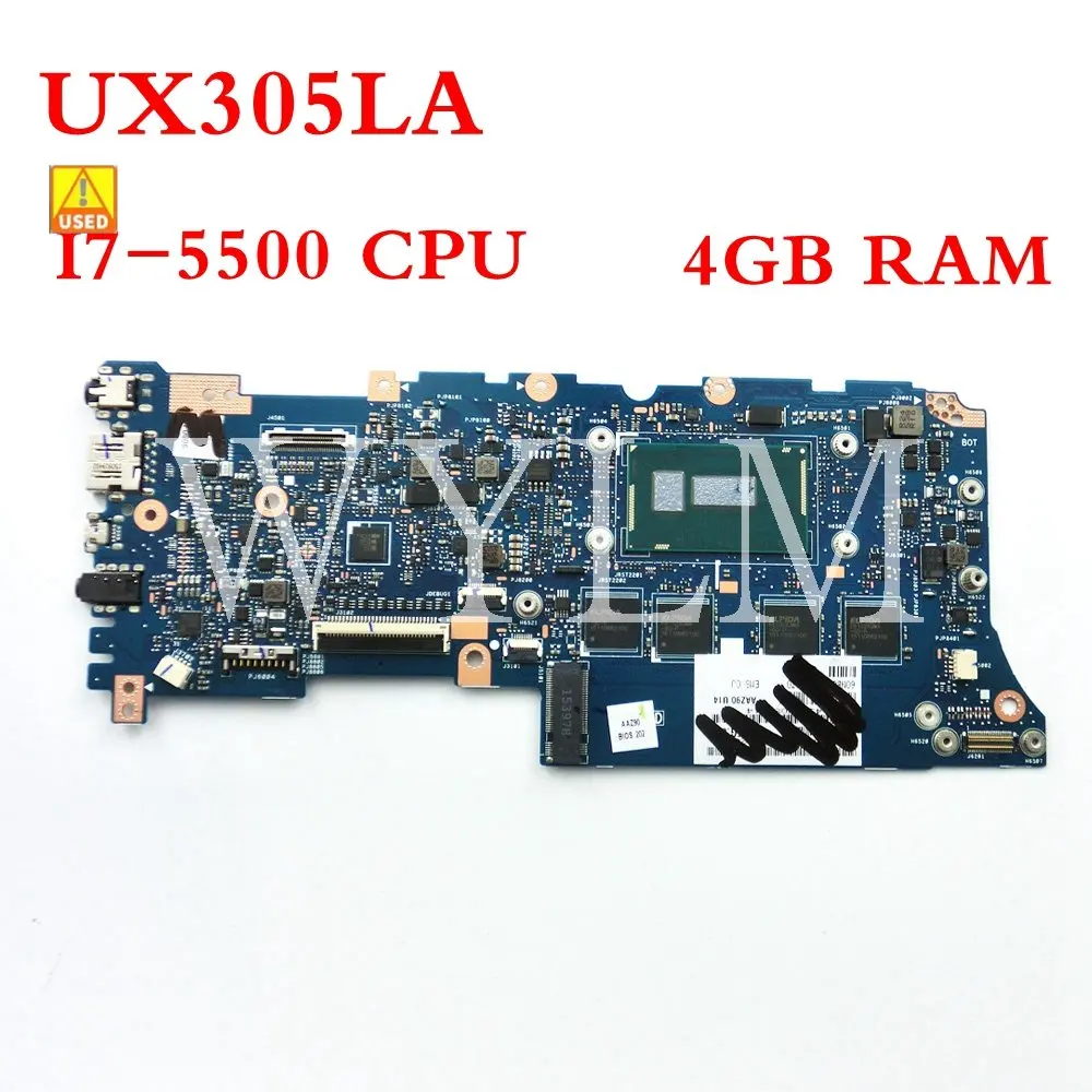 

UX305LA I7-5500 CPU 4GB RAM Mainboard REV2.1 For ASUS UX305L Laptop Motherboard 90NB08T0-R00070 100% Free Shipping Used