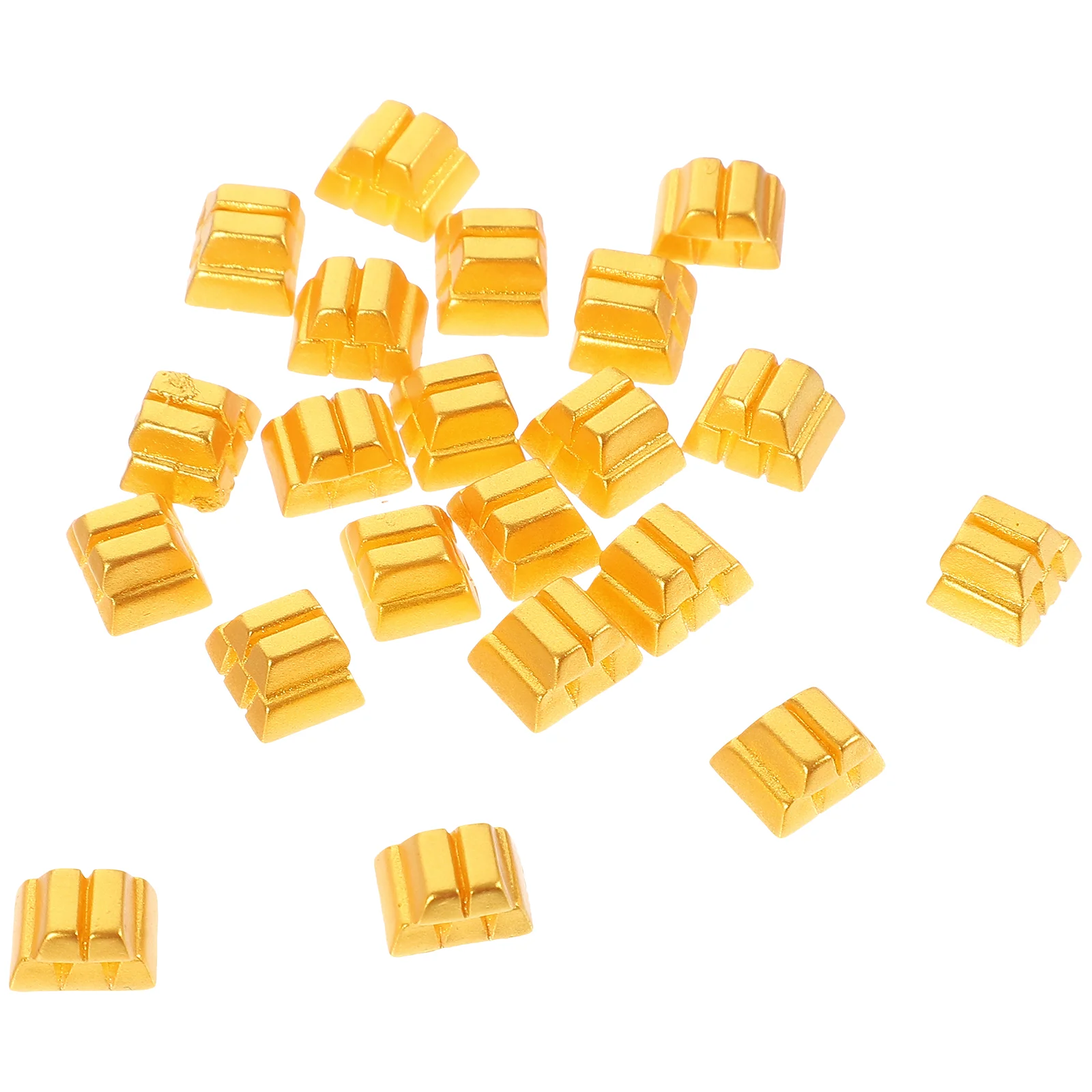 

20 Pcs Mini Gold Brick Fake Bars Office Desk Accessories House Accessory Decor Miniature Scene Model Golden