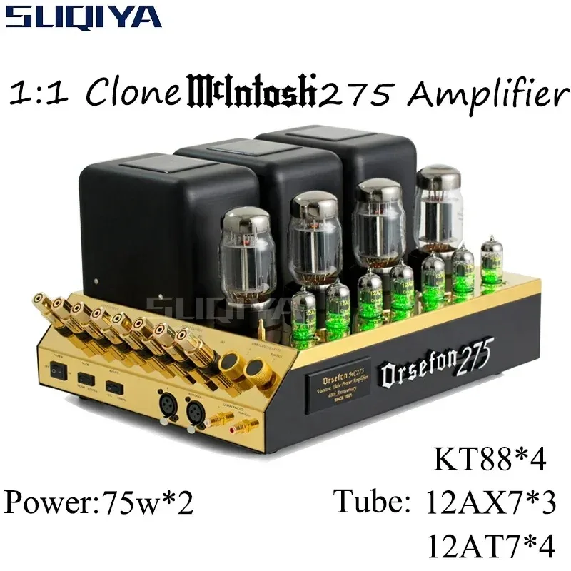 Фото Классический ламповый усилитель SUQIYA-Clone 1:1 Mcintosh MC275 Hi-Fi высокой точности, 2*75Вт, KT88*4, 12AX7*3, 12AT7*4, сбалансированный усилитель мощности №2