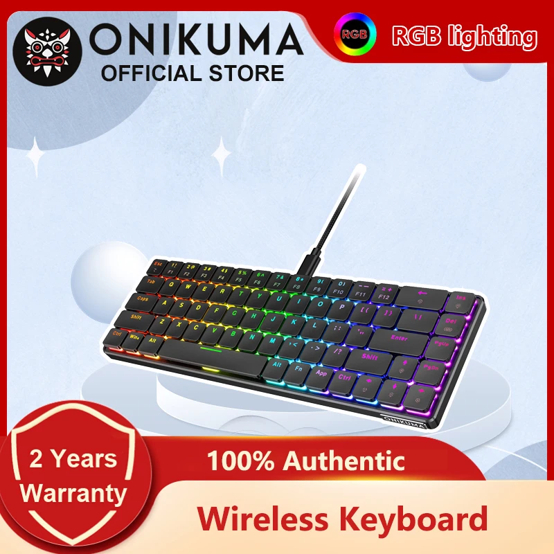

ONIKUMA G29 Portable Fashion Gaming Button 69 Keys Black Mechanical Keyboard Wired for Tablet Desktop Laptop