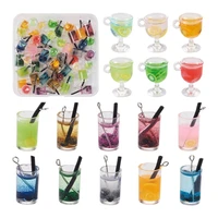 64pcsbox imitation juice draft beer resin pendants charms for earring bracelet necklace kids jwelry diy making accessories