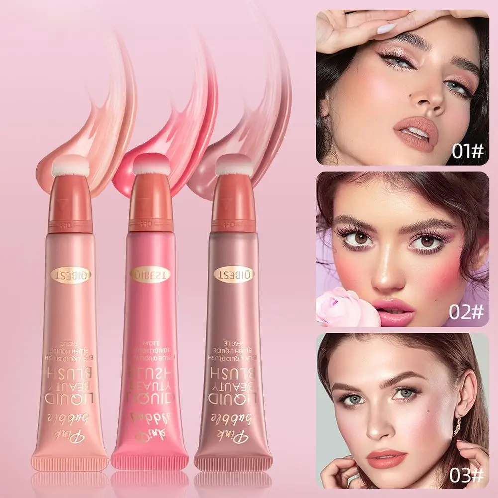 

Liquid Blush Velvet Matte Smooth Blusher Multifunction Blusher Makeup Cheek Contour Long Lasting Natural Face Blush Cosmetics
