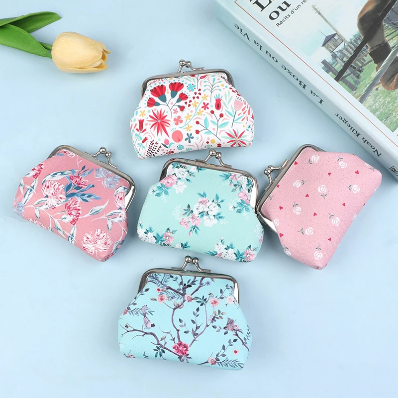 

Vintage Women Printing Coin Purses Girl Hasp Zero Wallet Ladies Clutch Change Purse Female Mini Money Bag PU Leather Wallet