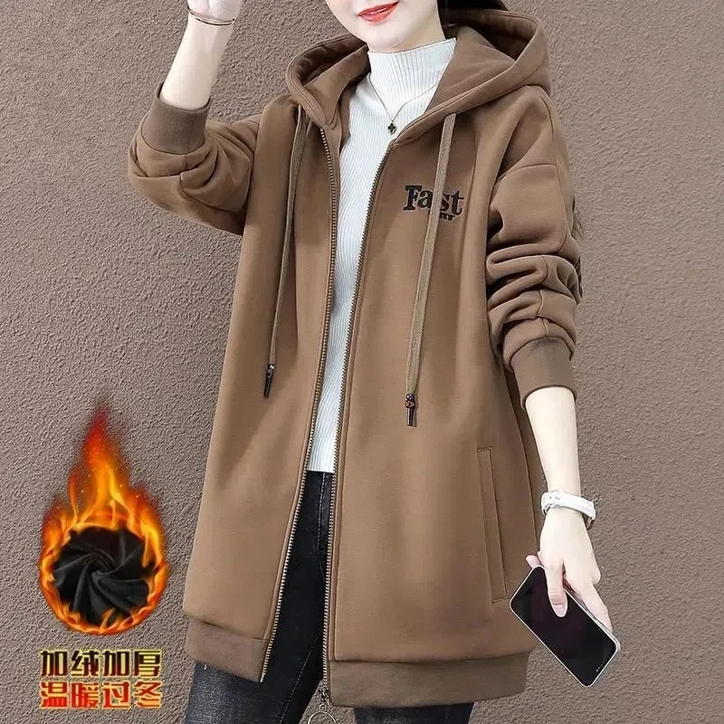 

Куртка-свитер свободного покроя, на осень и зиму, 2023