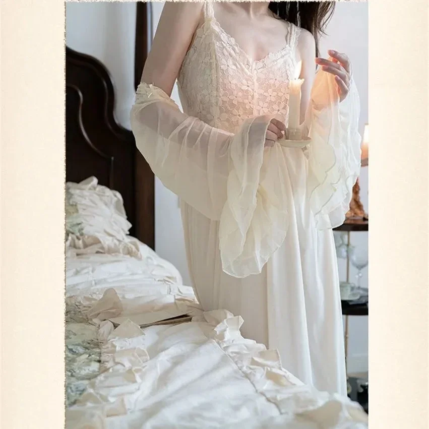 Пикантная женская ночная рубашка кружевные ночные рубашки принцессы винтажная