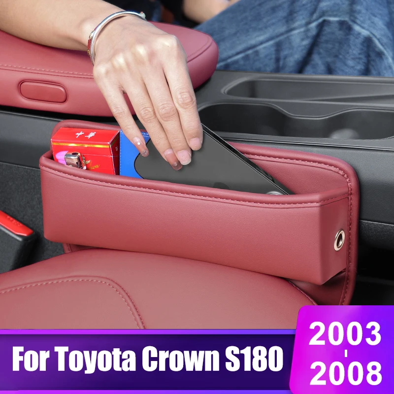 

For Toyota Crown S180 2003 2004 2005 2006 2007 2008 Car Seat Slit Gap Pocket Seat Storage Box Catcher Cup Holder Accessories