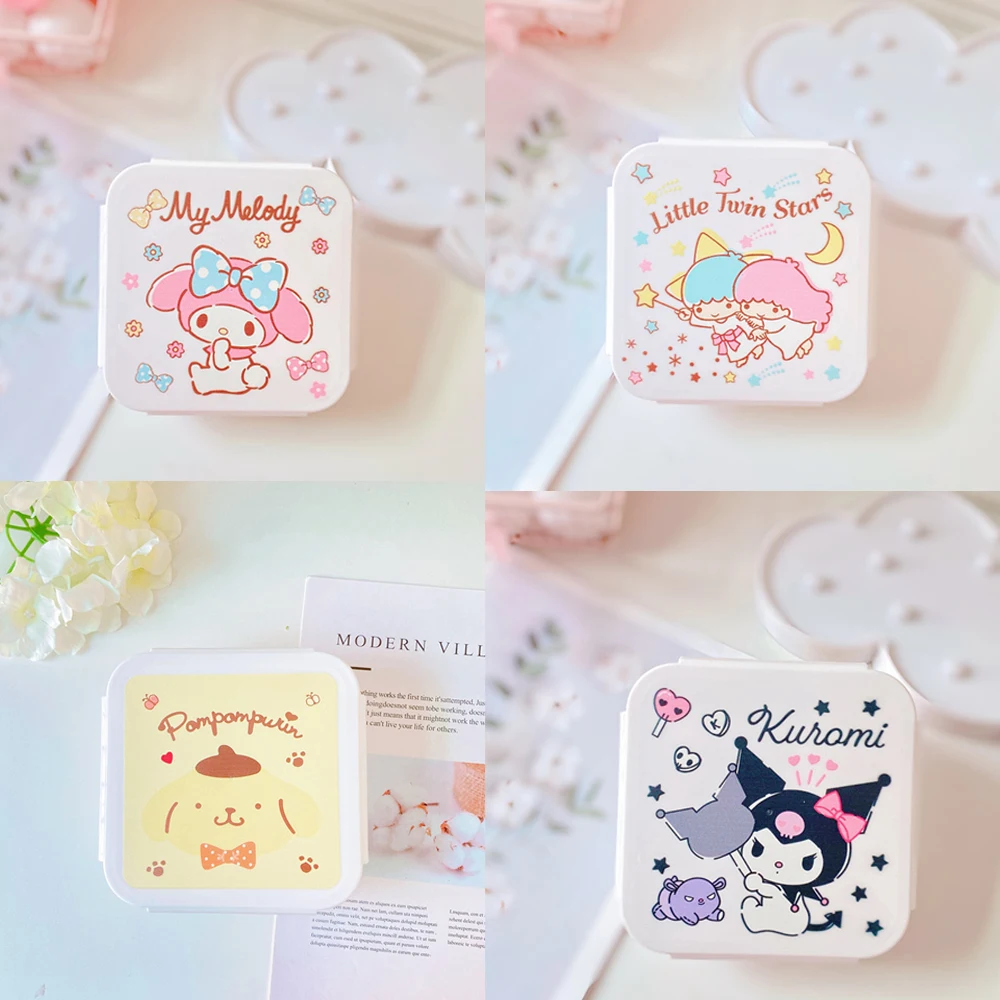 

Многоуровневый милый аниме Cinnamoroll My Melody Kuromi Little Twin Star Purin Dog мультяшный аниме Bento Коробка Для Хранения Еды Фруктов