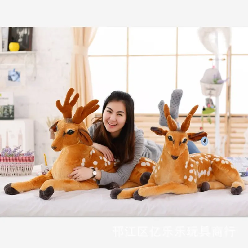 

Simulation sika deer doll, home accessories, shooting props, plush toys, deer living room decorations