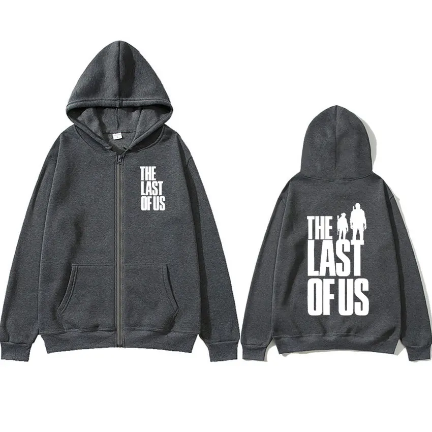 Толстовка с принтом на молнии The Last of Us для мужчин и женщин модный пуловер в стиле
