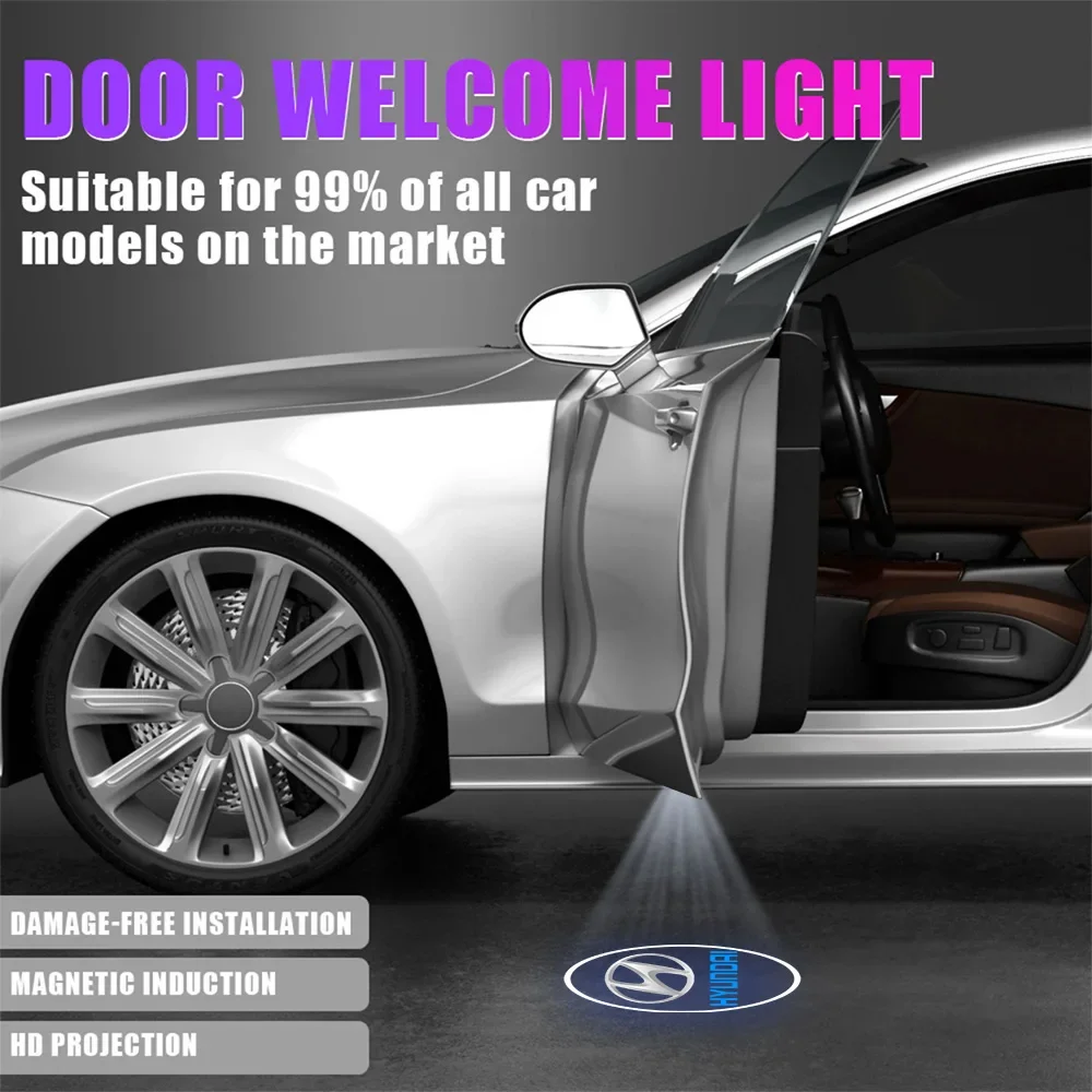 1/2 шт. автомобильная светодиодная лампа для проектора дверей автомобиля лазерные