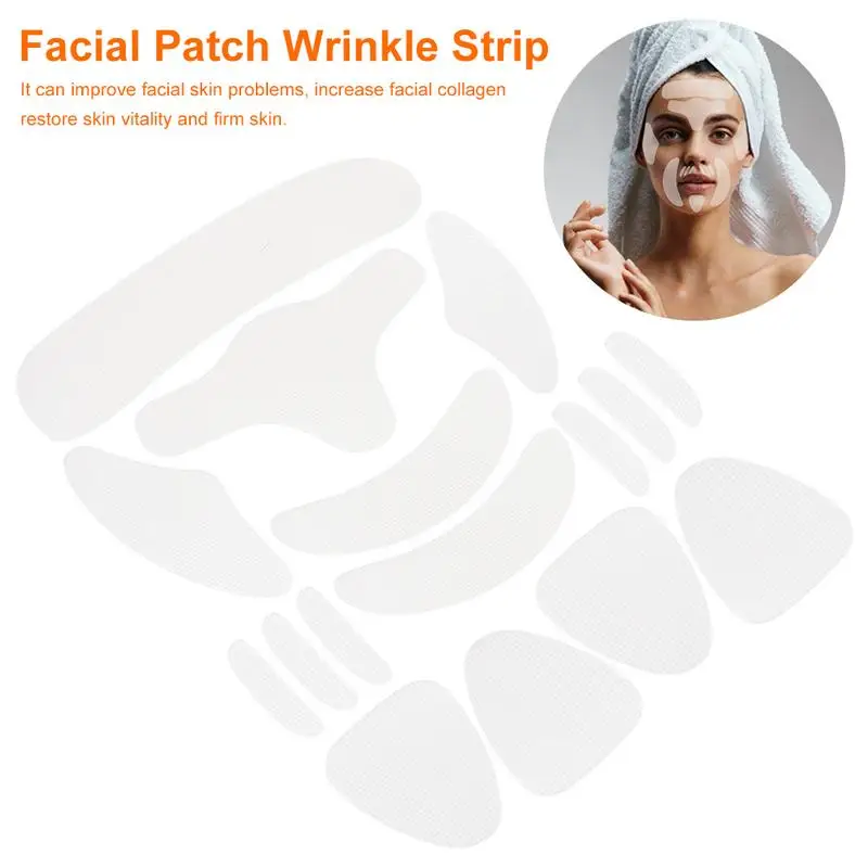 

256Pcs/Set Reusable Silicone Anti-wrinkle Face Forehead Sticker Cheek Chin Sticker Facial Patches Wrinkle Remover Strips