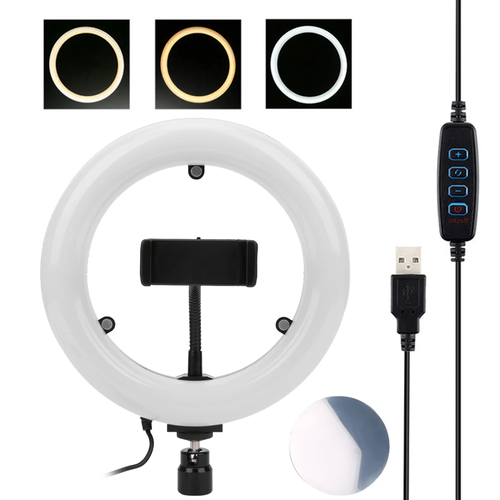 

PULUZ 7.9 Inch Arc Surface LED Ring Fill Light with Mirror Beauty for Live Broadcast