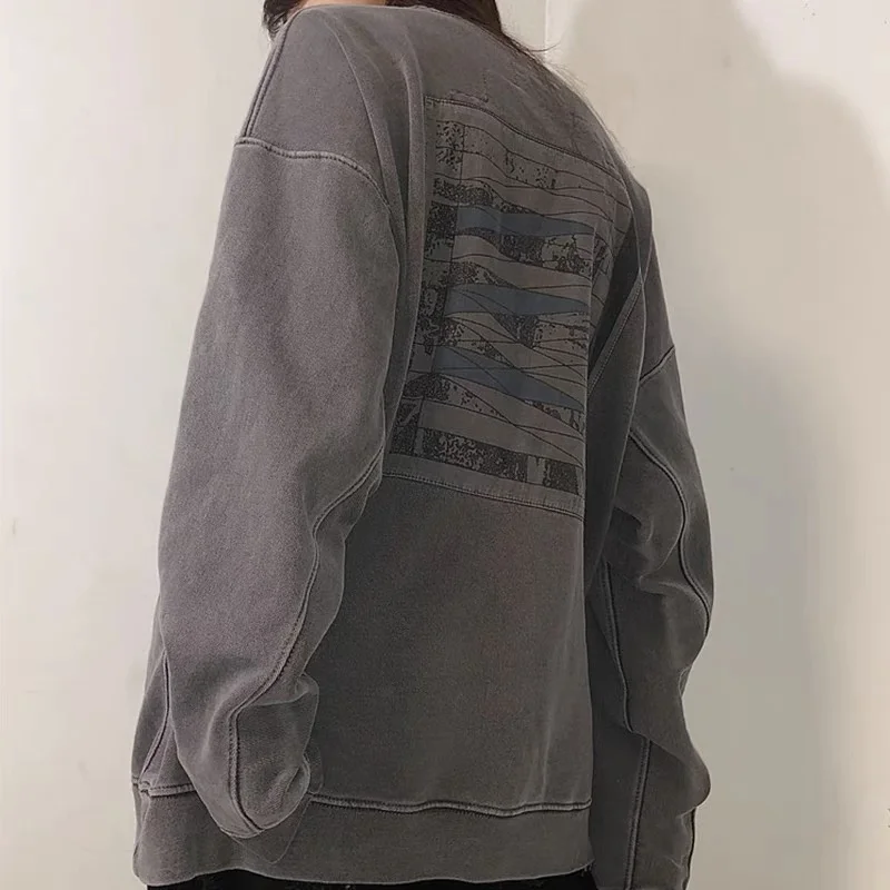 

Men Woman 1:1 High Quality Nice Washed Sweatshirts Cav Empt Hoodies Double Patch Batik Gray Batik Purple CAVEMPT C.E Crewneck