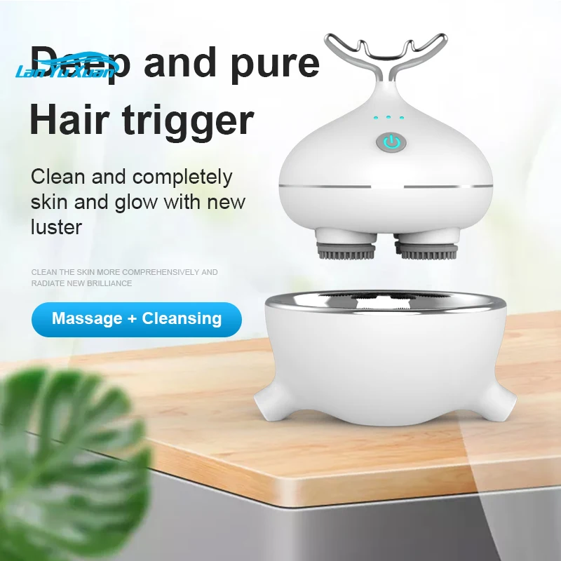 

Mini Electric Silicone Face Cleaning Brush Massage Face Scrubber Massager Sonic Vibrating Facial Cleansing Brush