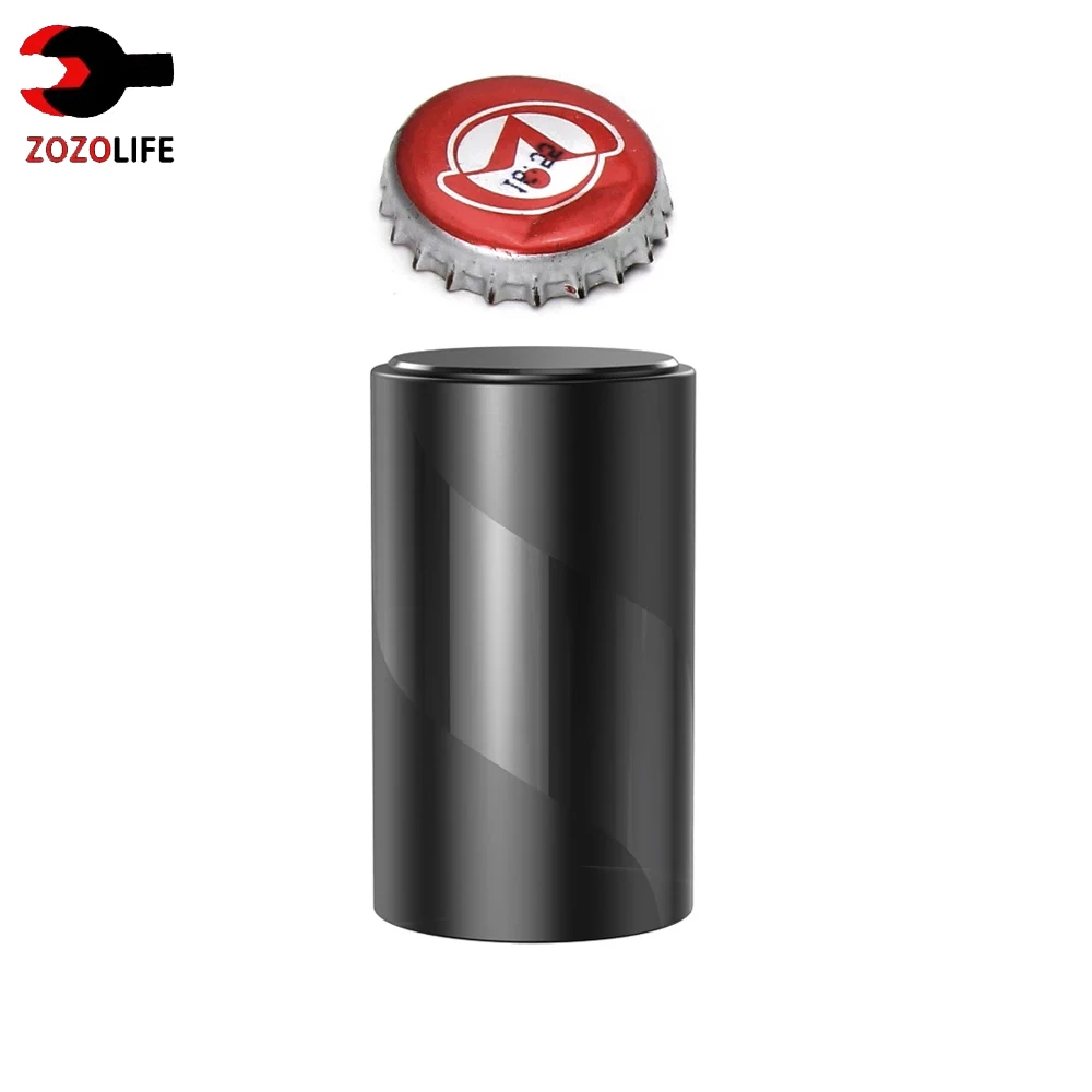 

Magnet-Automatic Beer Bottle Opener with Cap Catcher Picnic Camping Barbecue Travel No Damage To Bottle Cap Kitchen Bar Tool