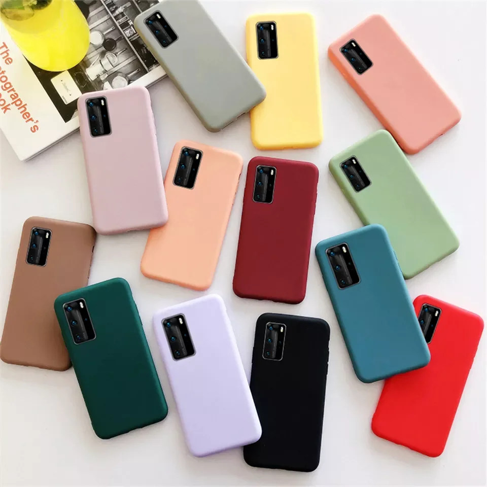 

candy color silicone phone case for oppo realme 5i c3 6i 6 5 x50 pro find x2 pro lite matte soft tpu cover cases