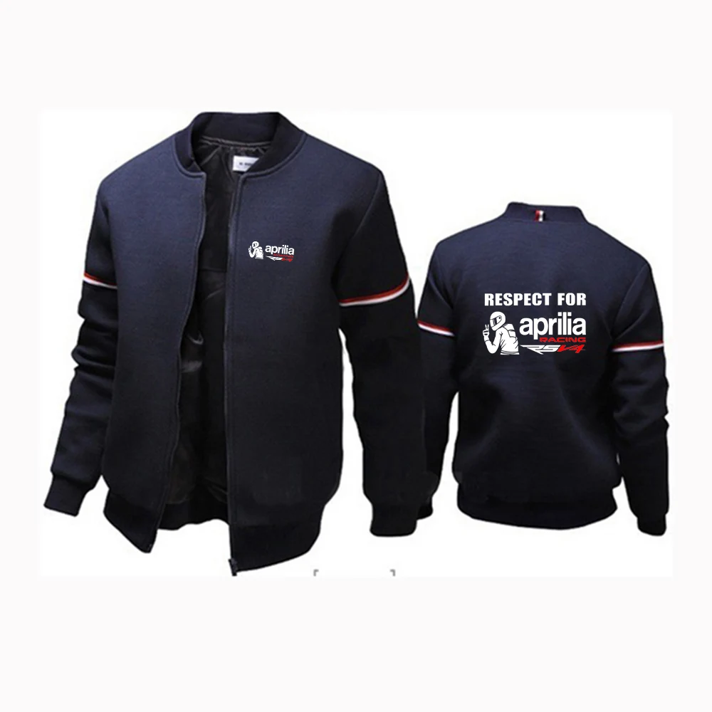 

Respect For aprilia Racing RSV4 2023 Printing Man's Solid Color Cotton Round Collar Long Sleeve Flight Jacket Tracksuit Coat
