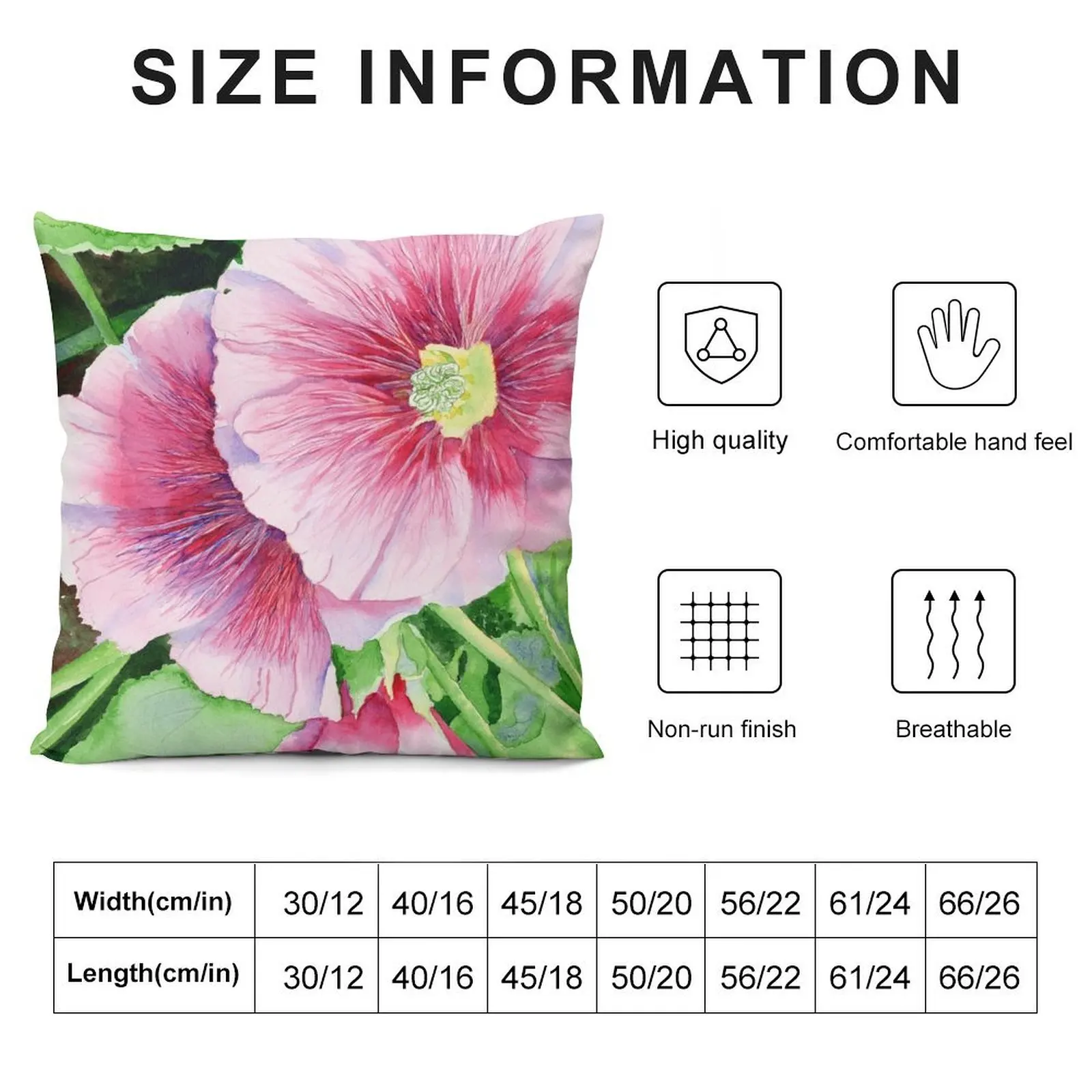 Розовые подушки Hollyhocks рождественские наволочки декоративные Новогодняя подушка