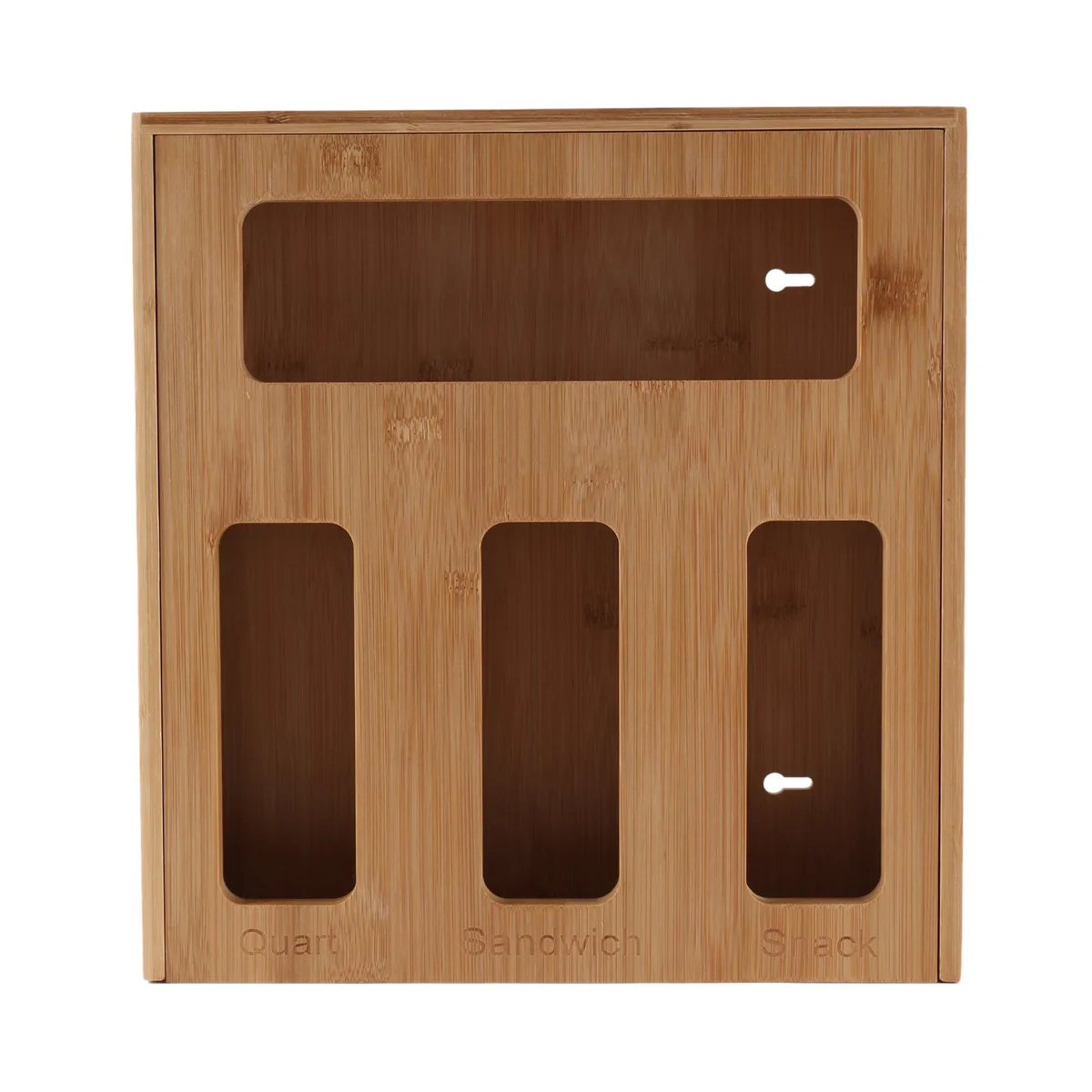 

Bag Storage Organizer for Kitchen Drawer, Bamboo Organizer(1 Box 4 Slots)
