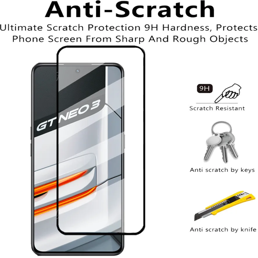 2~5Pcs Glass Realme GT Neo 3 Glass For Realme GT 2 Pro Screen Protector Realme GT Neo 3T 2 2T 7 8 8i 9 Film Realmi GT Neo3 Glass